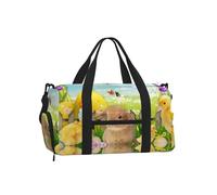 Easter Bunny Spring Butterfly Print Handheld Crossbody Sports Luggage Bag â€“ Perfect for Travel, Camping, and Outdoor Activities