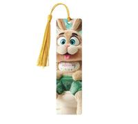 Easter Bunny Squat Toilet Unique Double-Sided Artwork Printed Wooden Bookmarks, Artistic Book Accessories Birthday Presents for Men Women Presents for Book Lovers