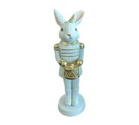 Easter Bunny Statue, Spring Animal Decor, 6.89x2.36 Inches Rabbit Figure with Cute Detail, Sturdy Resin Figurine Piece, Easter Sculpture with Pastel Style, Bunny Ornament for Home and Office