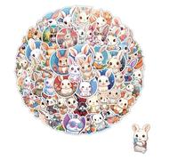 Easter Bunny Stickers - 50 Pieces Cute Animals Funny Waterproof Decals Creative Ornaments Scrapbooking Accessories Water Bottles Computer | Fun Decorative Elements for Projects