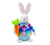 Easter Bunny Stuffed Animal - Soft Fabric Doll, Cute Spring Decor & Plush Toy Ornament, Bedtime Buddy & Huggable Cushion, Seasonal Holiday Party Favors Supplies - For Kids Adults Girlfriend
