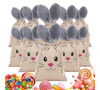 Easter Bunny Surprise Bags | 10 Bunny Cookie Envelopes | Holiday Candy Wrapping Bags, for Boys Girls Spring Gift Basket Family Meeting Wedding