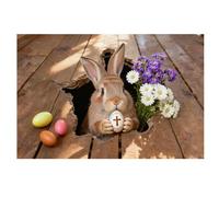 Easter Bunny Themed Decorative Carpet Infusing Whimsical Joy Into Your Home Interior For Various Celebrations And Everyday (D, One Size)