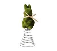 Easter Bunny Tree Topper, Soft Flocking Moss Texture, 7.7x7.7x19.5cm, Spring Rabbit Ornament, Festival Table Decoration, Lightweight Stable Base, For Home Farmhouse Mantel Party Celebration