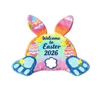 Easter Bunny Welcome Doormat Absorbent Non Slip Durable Soft Floor Mat For Indoor Outdoor (B, 90cm)