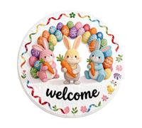 Easter Bunny Welcome Doormat Non Slip Absorbent Durable Soft Floor Mat For Home Indoor Outdoor (C, 80cm)