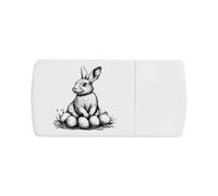 'Easter Bunny with Eggs' Pill Box with Tablet Splitter (PI00033699)