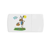 'Easter Bunny with Eggs' Pill Box with Tablet Splitter (PI00034026)