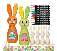 Easter Bunny Wooden Decor | Festive Decoration,Unfinished Easter Bunny to Paint | for Kids Teens Adults Art Teachers Home Gatherings School Projects Mantel Office Desk Bookshelf Living Room