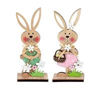 Easter Bunny Wooden Desktop Ornament Fresh Spring Style Decoration Brings Joyful Atmosphere Perfect For Any Space Sharing Happiness Conveying Beauty Of Season (White, 20cm)