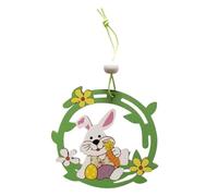 Easter Bunny Wooden Panel, Easter Wood Ornaments for Tree,Hollow Out Rabbit Tree Ornaments with Rope - Cute Spring Decor, Wall Hangings, Tag Pendant