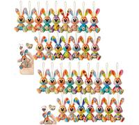 Easter Bunny Wooden Pendant with Rope for Hanging on Bookshelves, Picture, and Display Cabinet Fronts (32 Items)