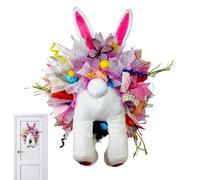 Easter Bunny Wreath, Cute Seasonal Easter Garland - Rabbit Shaped Wreath for Outdoor | For Outdoor Office Shelf Table Tree Window Porch Garden