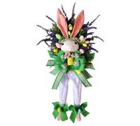 Easter Bunny Wreath - Spring Easter Wreath | Easter Bunny Decorations, Spring Decorative Garlands, Artificial Rabbit Shaped Spring Floral Wreath, Gift