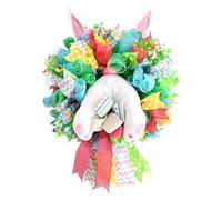 Easter Bunny Wreath, Versatile Home Decoration, 45x30cm, Bunny Wall Decorations, Artificial Spring Wreath, Easy To Hanging, For Living Rooms, Bedrooms, Kitchens, Entryways, Fireplace