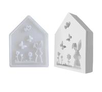 Easter Butterfly Candle Mould, Easter Bunny Silicone Mould - Cute Nonstick Silicone Mould for Rabbit Candle | Clear Butterfly Table Ornament Flower Resin Mold