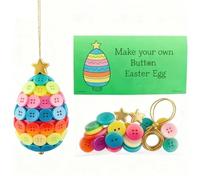 Easter Button Ornament Kits Handmade Button Rabbit Craft Kit Cute Bunny Shaped Ornament Easter Hanging Decoration