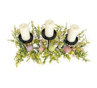 Easter Candle Holder 45 x 25 x 17 cm - Metal Candle Holder with Artificial Egg Candle Holder with 3 Trays for Living Room, Bedroom, Office, Party | Sturdy and Elegant Decorative Centerpiece