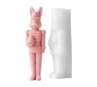 Easter Candle Molds | 3D Bunny Nutcracker - Aromatherapy Plaster Making Tool for Ornament, Resin Art Home Decorations, DIY Craft Lovers