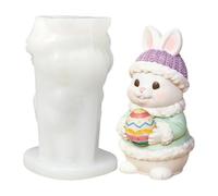 Easter Candle Moulds - 3D Craft Rabbit Easy Release Easter Bunny Silicone Molds | For Home Decoration, Resin, Soap Pouring, Birthday, Office, Office, Bedroom, School
