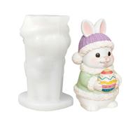 Easter Candle Moulds, Reusable Aromatherapy Figure Made of Resin | Easter Bunny Moulds Made of Silicone for Holiday, Birthday, Office, Room, Desk, Day of the Week, School, Dorm, Apartment