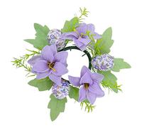 Easter Candle Ring Wreaths, Easter Candle Rings - Holiday Rings in the Shape of Egg, Artificial Flowers, Wreaths - Flower Garland Centre