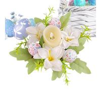 Easter Candle Rings, Easter Candle Wreath | Artificial Flower Egg Wreaths Holiday Rings - Spring Wreath in Flower Garland, Pi