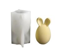 Easter Candle Silicone Mold 2PC - Cute Bunny Ear Egg Silicone Mould for Easter, Non-Stick Concrete Mold for Resin Casting Candle Soap Making