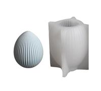 Easter Candle Silicone Mold 2PC - Cute Bunny Ear Egg Silicone Mould for Easter, Non-Stick Concrete Mold for Resin Casting Candle Soap Making