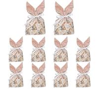 Easter Candy Bags, 10 Pieces Bags with Drawstring Closure, Bunny Easter Details Sack | For Birthday Party Wedding Celebration Family Reunion