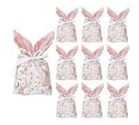 Easter Candy Bags - Bunny Ear Drawstring Bags Gift Bags for Kids Party 10 Piece Gift Bags Set | Easter Treat Bag for Holidays, Birthdays, Weddings, Parties