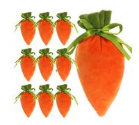 Easter Candy Bags - Carrot Drawstring Cute Snack Storage Spring Party Gifts Holiday Activity Set | Egg Hunt Basket For