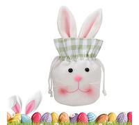Easter Candy Bags, Cute Bunny Plush Drawstring, Party Tote with Soft Material, Treat Storage Accessory, Compact Bag with Fun Design, Goodie Holder for Home & School Use