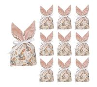 Easter Candy Bags | Drawstring 10 Pieces - Easter Favourites Bags with Bunny Ears - For Birthday Wedding Celebration Family Gathering