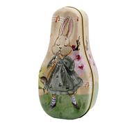 Easter Candy Box Tin with Tin Box Easter Candy Storage Tin with Vintage Tin Handle Container for Holiday Decorations