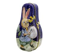Easter Candy Box Tin with Tin Box Easter Candy Storage Tin with Vintage Tin Handle Container for Holiday Decorations