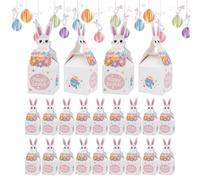Easter Candy Boxes | 24 Pieces Cute Paper Containers | Easter Gift Box for Snacks, for Boys Girls Chocolate Party Gift