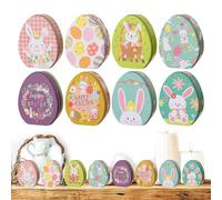 Easter Candy Jar, Bunny Candy Jar | Set Of 8 Candy Candy With Egg,Easter Party Decoration, Table Decorative Centerpieces, Food Storage Container