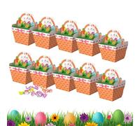 Easter Candy Paper Box - Empty Treat Containers, 10-Piece Bunny Goodie Boxes with Festive Design, Festival Party Themed Parties, Family Nights Friend Gatherings, Holiday Celebration Supplies