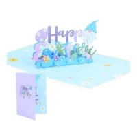 Easter Card, Handmade Easter Pop Up Card, Happy Easter Bunny and Egg Card, Surprise Easter Greeting Card for Family Friends, 13x18 cm