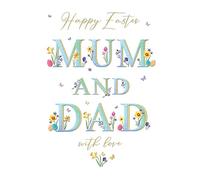 Easter Card, Happy Easter Mum and Dad - 8 x 6 inches - Regal Publishing