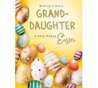 Easter Card, Lovely Wishes for Grand-Daughter Photo Eggs- 8 x 6 inches - Regal Publishing