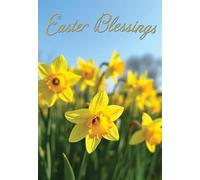 Easter Card, Open Easter Blessing Daffodils - 7 x 5 inches - Regal Publishing