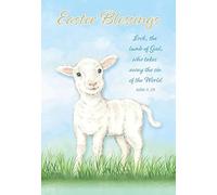 Easter Card, Open Easter Blessings Lamb of God - 7 x 5 inches - Regal Publishing