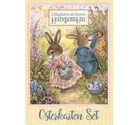 Easter Card Set Frohe Ostern!: 5 Greeting Cards for Easter with Envelopes, Easter Card Set, Easter Cards with Rabbits, Holly Pond Hill