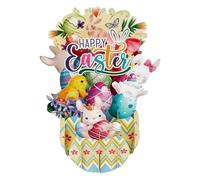 Easter Cards - Easter Cards | 3D Seasonal Celebration Appreciation Note - Spring Eggs Rabbit - Message Card with Envelope for Children, Adults and Family