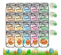 Easter Cards For - 20 Spring Party | Candy Jar Cards & Easter Basket Items | School Gathering Classroom Egg Hunt Games Chocolate
