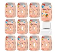 Easter Cards for Kids Classroom, 20pcs Mason Jar Bunny Greeting Cards with Treat Bags | DIY Easter Exchange Cards & Party Favors (15x9cm/5.9x3.5in)