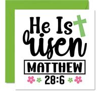 Easter Cards Religious, He is Risen Matthew 28:6