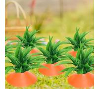 Easter Carrot Garden Stake, Carrot, Decorative, Rustic Garden Sign Made of Plastic, Outdoor Decoration, Easter Outdoor Decoration for Easter, Home, Lawn, Carrot Yard Art Sign (5 Sheets 5 Lids)
